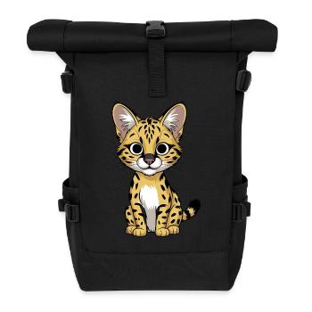 serval - Roll Top Backpack - black - Front
