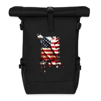 bad usa - Rolltop Rucksack - Schwarz - Vorne