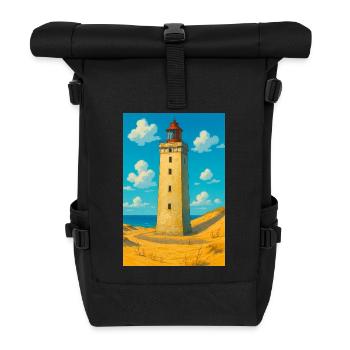 Rubjerg Knude Fyr - Rolltop Rucksack - Schwarz - Vorne