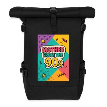 Mother from the 90s - Retro Mother's Day - Roll Top Backpack - black - Front