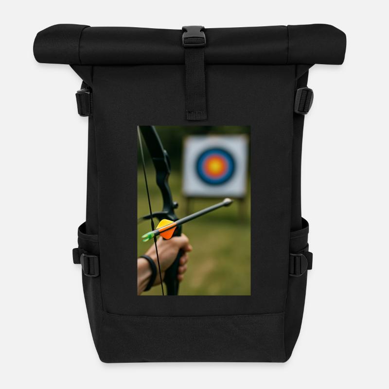Archery - Roll Top Backpack - black