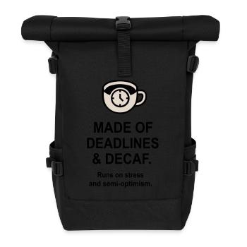 Dates limites et décaféiné - Sac à dos roll top - noir - Devant