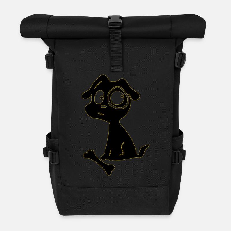 Hund - Rolltop Rucksack - Schwarz