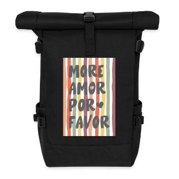 more amor por favor - Roll Top Backpack - black - Front