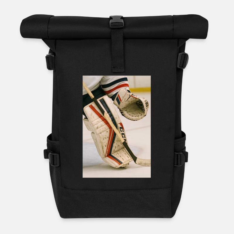 Sport - Hockey, Goaltender - Roll Top Backpack - black