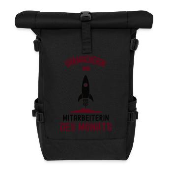Mitarbeiterin des Monats Uhrmacherin Uhrmacher - Rolltop Rucksack - Schwarz - Vorne