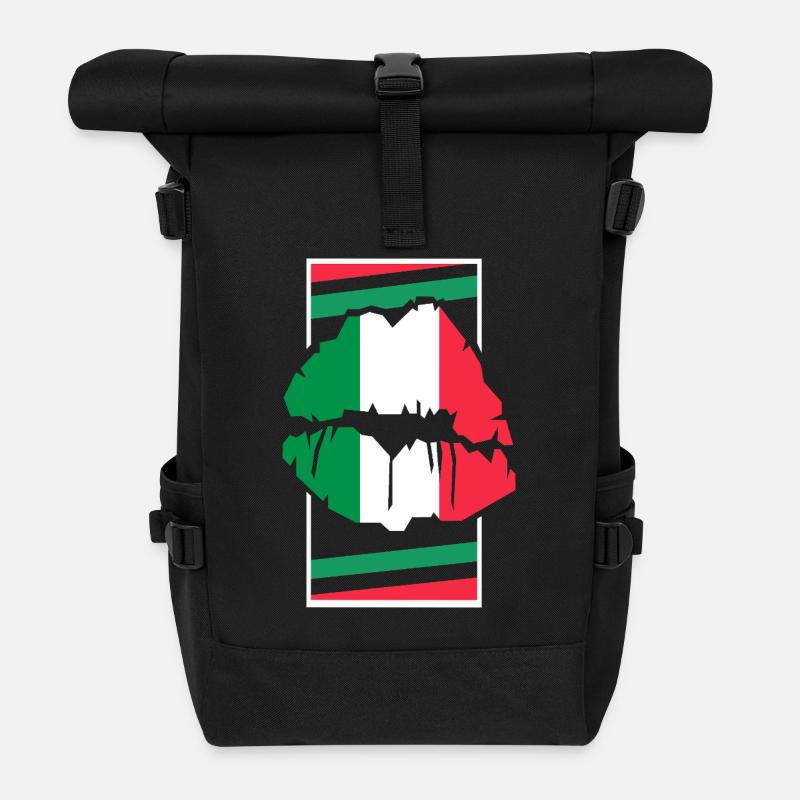 Italien - Rolltop Rucksack - Schwarz