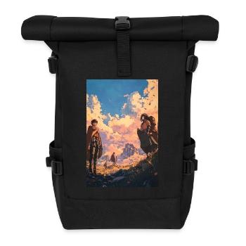 Epic Anime Journey Begins - Roll Top Backpack - black - Front