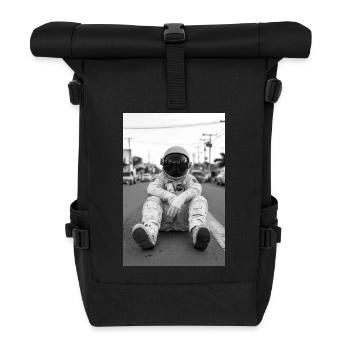 Lost Astronaut on Earth - Roll Top Backpack - black - Front