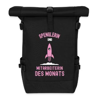 Beste Spenglerin Mitarbeiterin des Monats Spengler - Rolltop Rucksack - Schwarz - Vorne