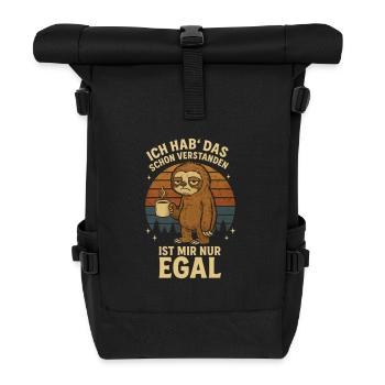Paresseux, j’ai compris - Sac à dos roll top - noir - Devant