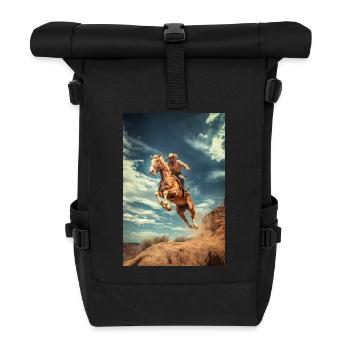 Cowboy Cliff Jump - Roll Top Backpack - black - Front
