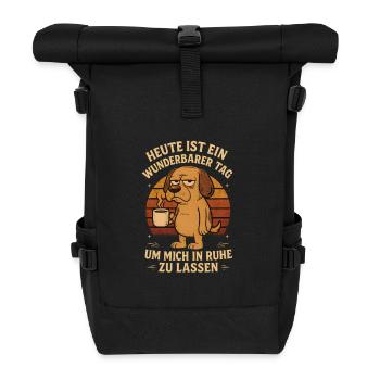 Lass Mich In Ruhe Geh Mir Nicht Auf Die Nerven - Rolltop Rucksack - Schwarz - Vorne