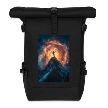 Unter kosmischem Feuer - Rolltop Rucksack - Schwarz - Vorne