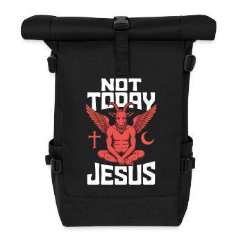 Nicht heute Jesus! Satanist Atheist Goth Aesthetic - Rolltop Rucksack - Schwarz - Vorne
