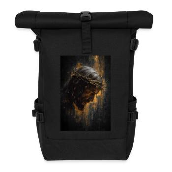 Man of Sorrows – Crowned in Thorns - Roll Top Backpack - black - Front