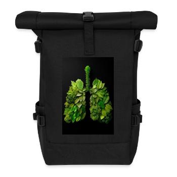Green Lungs of Nature - Roll Top Backpack - black - Front
