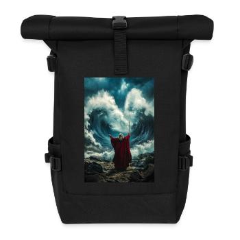 Divine Force Splits the Sea - Roll Top Backpack - black - Front
