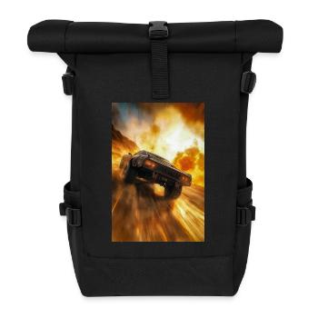 Muscle Car in Firestorm Drift - Roll Top Backpack - black - Front