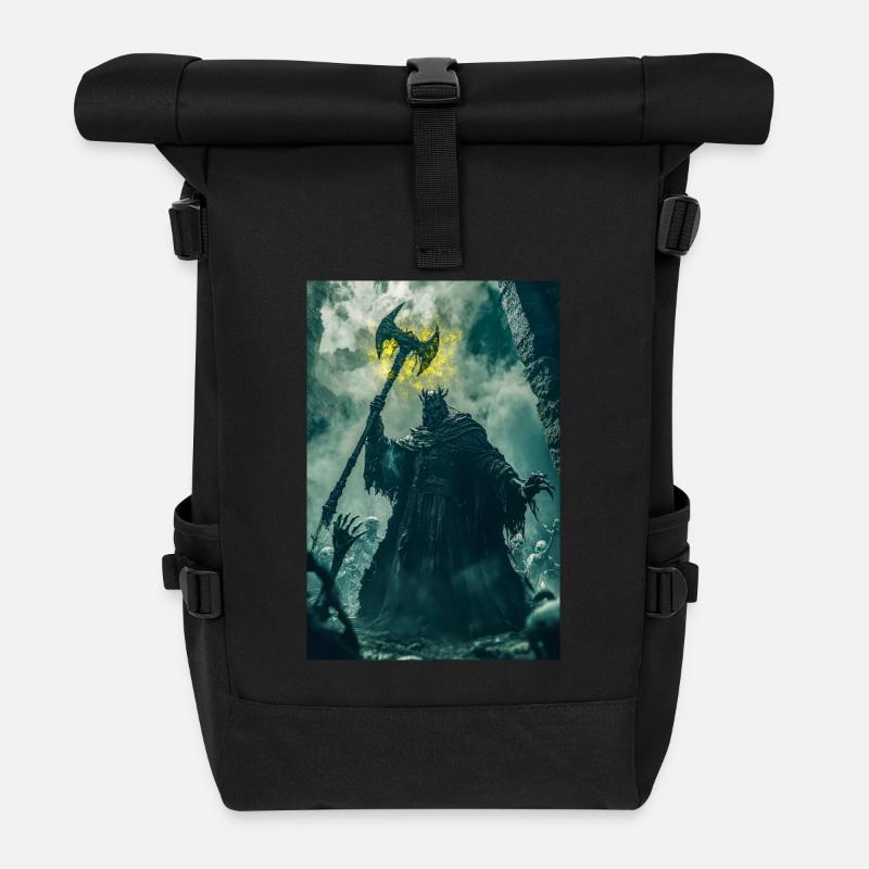 Dark Necromancer Rises - Roll Top Backpack - black