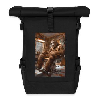 Gorilla wird gepflegt - Rolltop Rucksack - Schwarz - Vorne