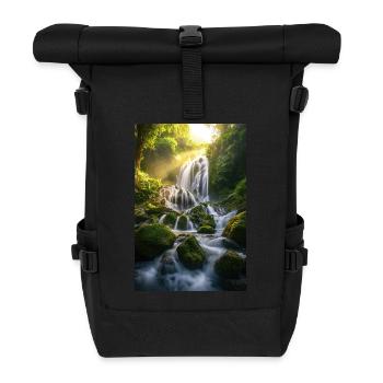 Cascade de la jungle mystique - Sac à dos roll top - noir - Devant