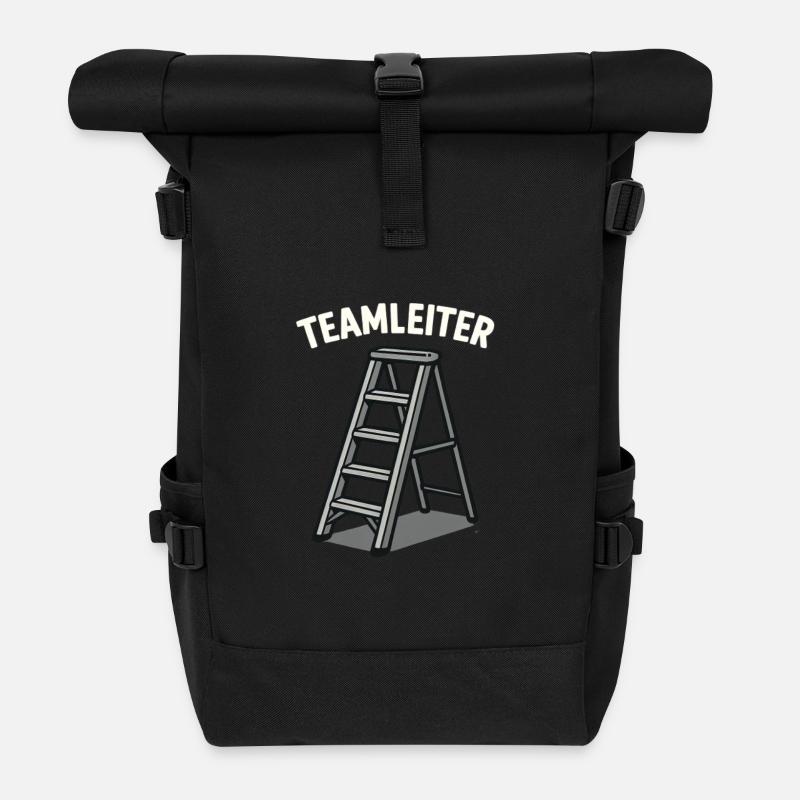 Leiter im Büro, Chef vom Team und Arbeit - Rolltop Rucksack - Schwarz