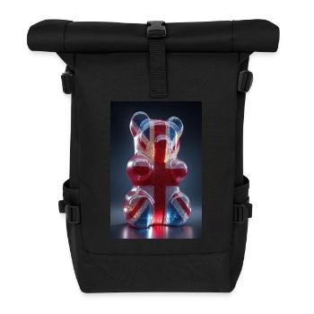 Union Jack Gummibärchen - Rolltop Rucksack - Schwarz - Vorne