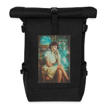 Retro Sci-Fi Operator - Roll Top Backpack - black - Front