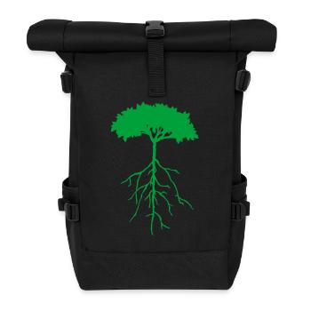 root tree - Roll Top Backpack - black - Front