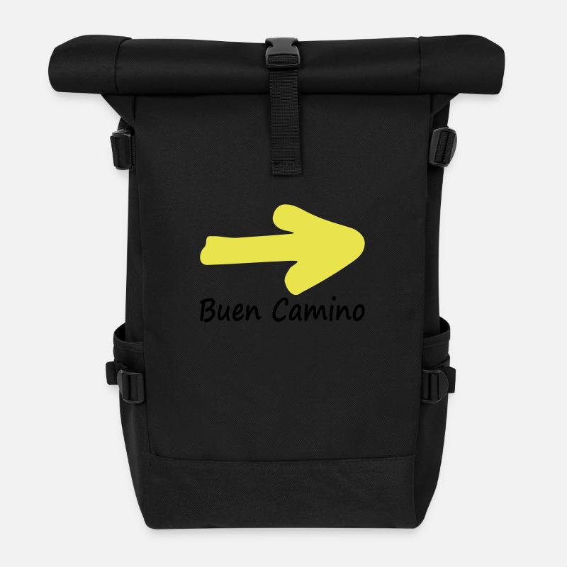 Buen Camino V - Rolltop Rucksack - Schwarz