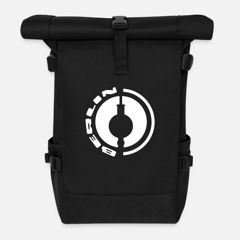berlin fernsehturm emblem - Rolltop Rucksack - Schwarz