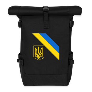 Ukrainien - Sac à dos roll top - noir - Devant