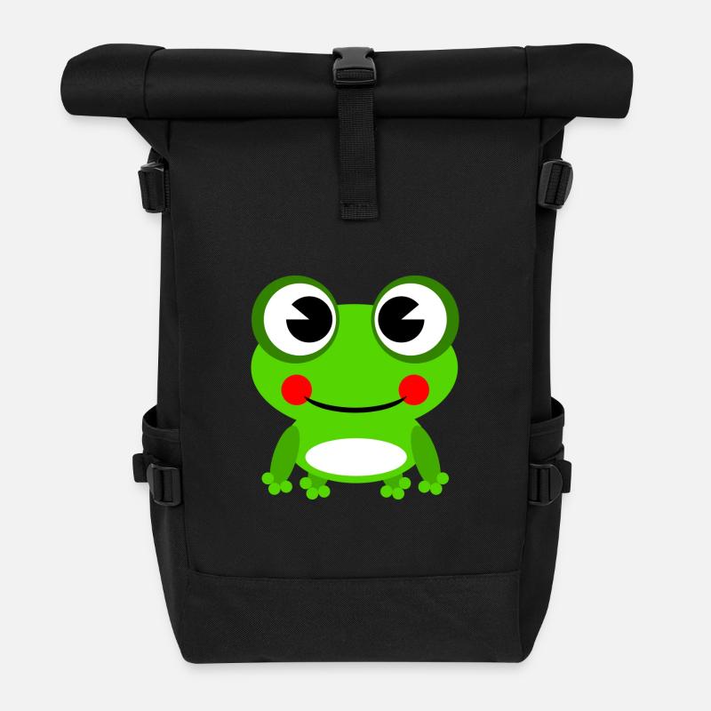 Frosch - Rolltop Rucksack - Schwarz
