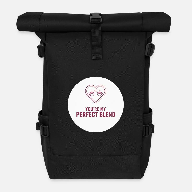 You're My Perfect Blend – Loving - Roll Top Backpack - black