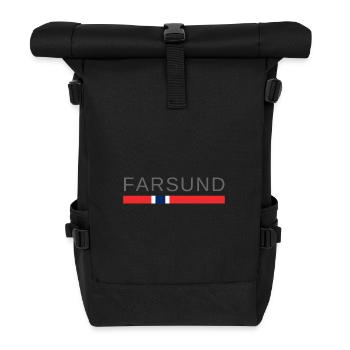 Farsund Norwegen - Rolltop Rucksack - Schwarz - Vorne