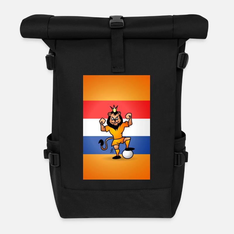 Oranje Leeuw iPhone - Rolltop Rucksack - Schwarz