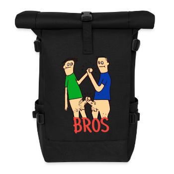 Bros Bro's Männer Freundschaft Party - Rolltop Rucksack - Schwarz - Vorne