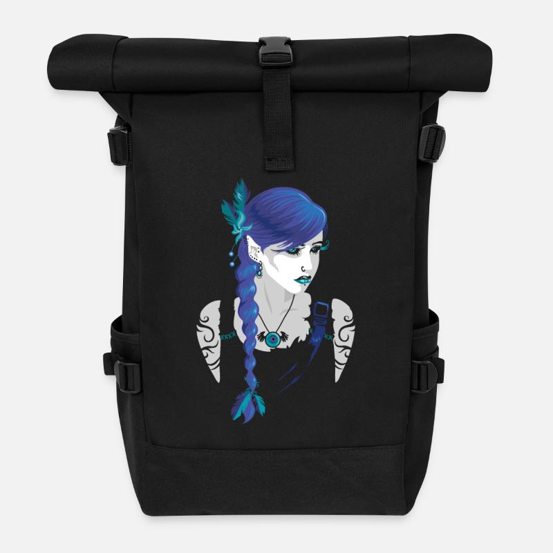 dark elve - Sac à dos roll top - noir