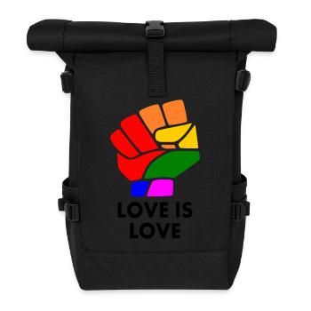 Love is love - Sac à dos roll top - noir - Devant