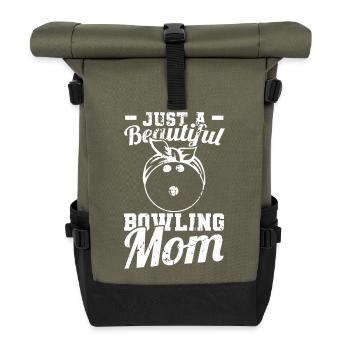 Bowling Mom - Roll Top Backpack - olive/black - Front