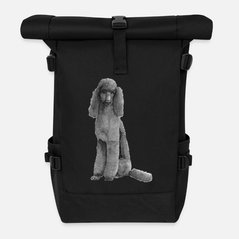 Pudel Pudel Groß Schwarz King Standard - Rolltop Rucksack - Schwarz