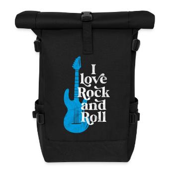I love rock and roll - Roll Top Backpack - black - Front