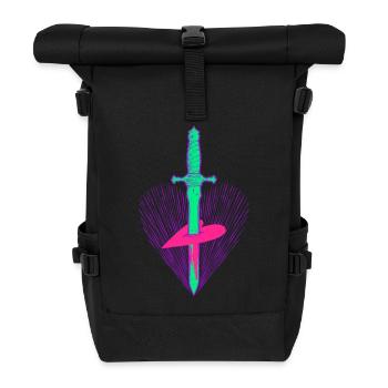 H&D Re - Rolltop Rucksack - Schwarz - Vorne