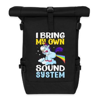 Public Fart Funny Inappropriate - Roll Top Backpack - black - Front