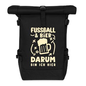 Funny Football Football Fan Gift - Roll Top Backpack - black - Front