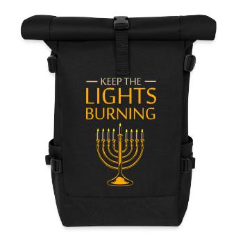 Hanukkah Chanukkah Hanukah - Rolltop Rucksack - Schwarz - Vorne