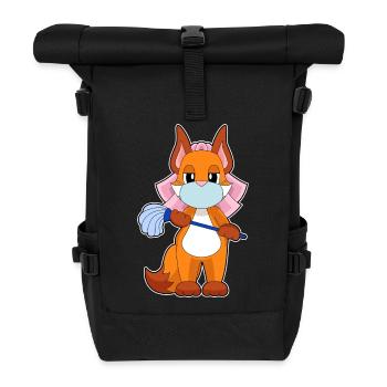 Fuchs Braut Schleier Hochzeit - Rolltop Rucksack - Schwarz - Vorne