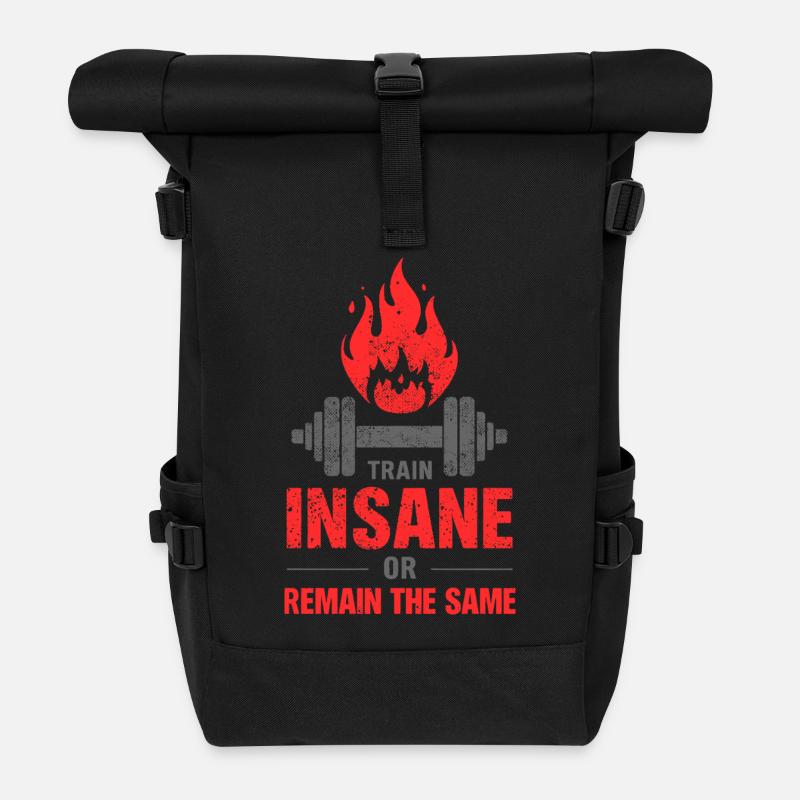Train Insane - Chemise de fitness No Limits - Sac à dos roll top - noir