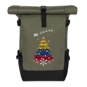 Christmas tree with Venezuela flag - Roll Top Backpack - olive/black - Front